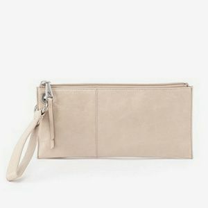 ✨ HOBO Butter Tan Leather VIDA Carryall Wristlet Wallet Clutch Pouch Bag